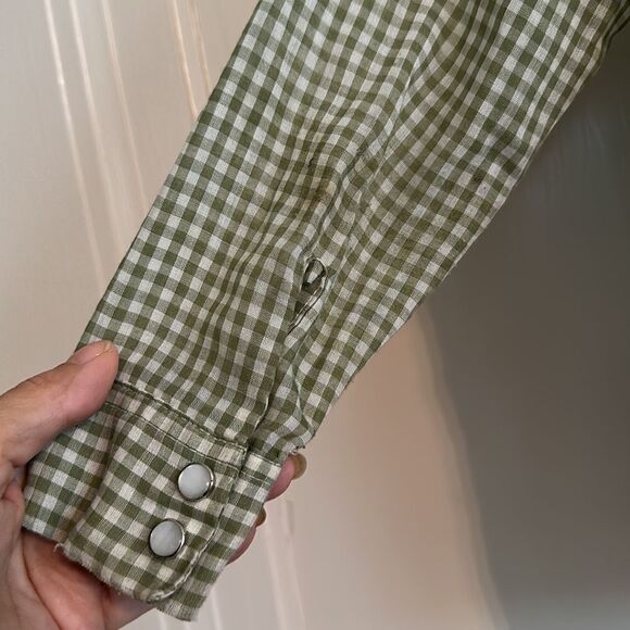 Vintage 70s Sears green denim jean jacket/pants & matching western shirt - Picture 10 of 14